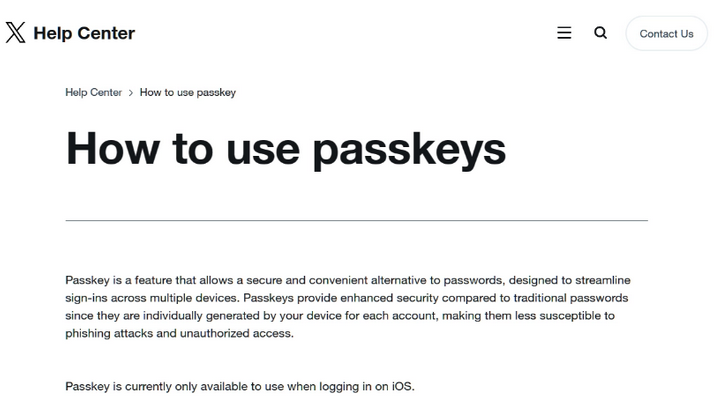 酒泉苹果维修店铺分享iOS用户如何通过通行密钥(Passkey)登录 