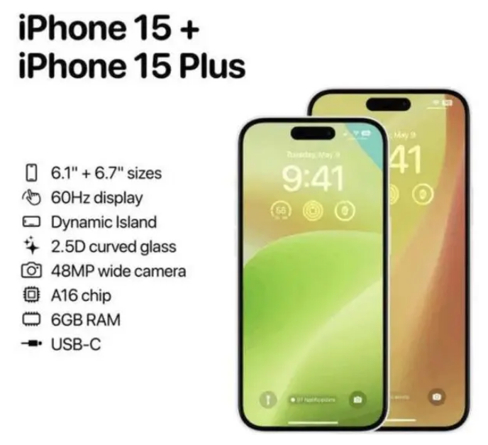 酒泉苹果15维修服务分享iPhone15有哪些机型 